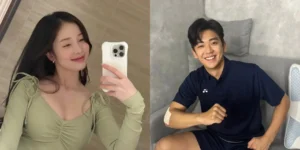 열애설이 난 윤채경 이용대