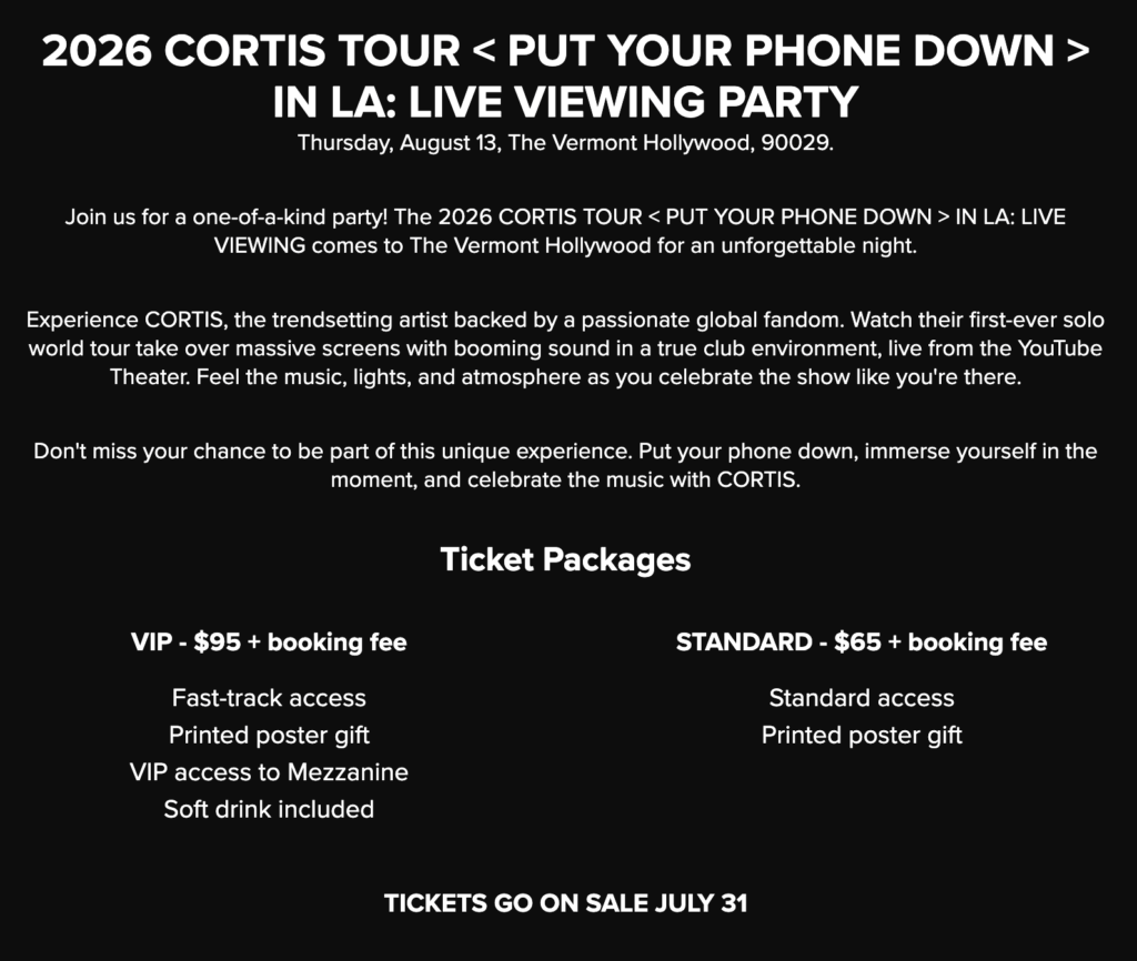 2026 CORTIS TOUR < PUT YOUR PHONE DOWN > IN LA: LIVE VIEWING PARTY