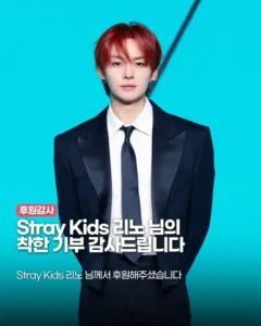 Stray Kids 리노 기부