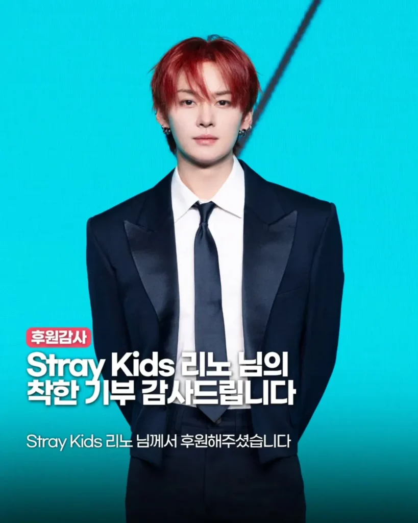 Stray Kids 리노 유기묘 기부 1억 나비야사랑해 생일